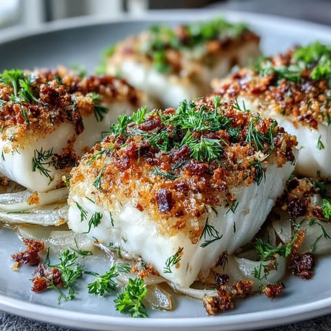 Baked Halibut With Fennel, Lemon and Walnut Pangrattato served with a crisp salad.