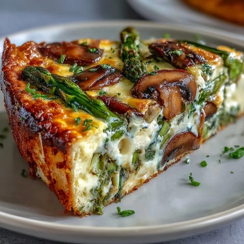 Asparagus Mushroom Frittata Sourdough