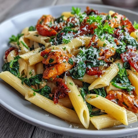 Comforting vegetarian One-Pot Budget-Friendly Pasta with al dente penne, zucchini, and bell peppers.