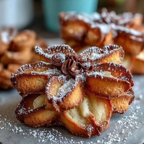 Flower-shaped shortbread cookies with delicate petals, buttery and golden, perfect for springtime tea parties.