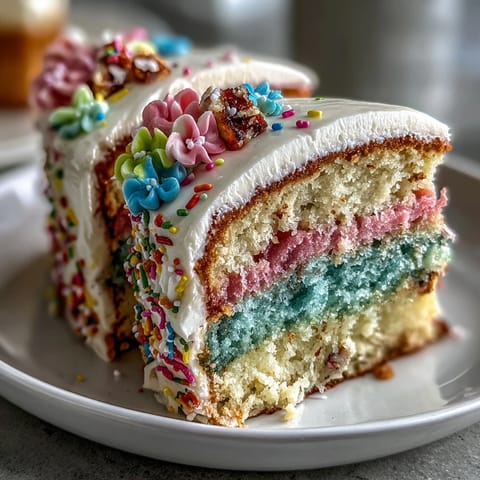 Pastel Ombre Spring Cake Floral