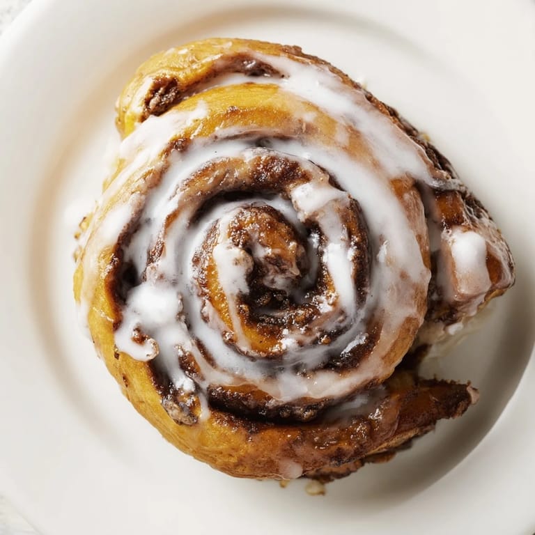 Plate of fluffy cinnamon rolls with gooey brown sugar filling, dusted with powdered sugar beside a cup of coffee.