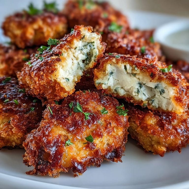 Panko-crusted Asiago Panko Chicken Bites served fresh over a crisp garden salad