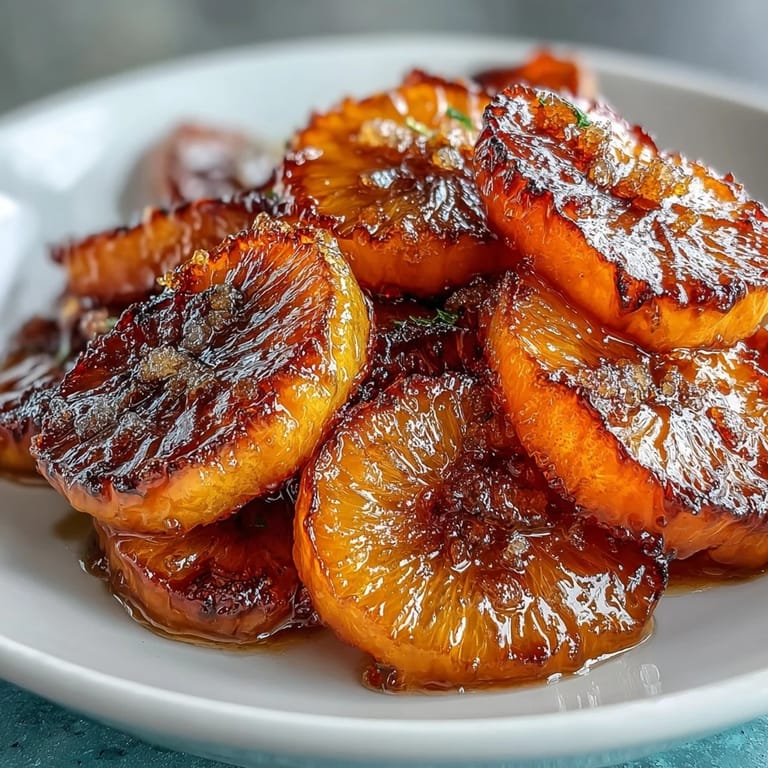 3. Succulent candied orange segments glistening in syrup, ideal for enhancing cakes, ice cream, or yogurt with a citrusy twist.