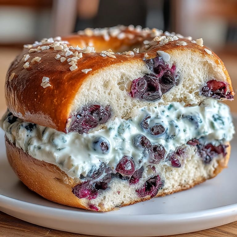 Chewy, protein-packed bagels with vibrant blueberries and a luscious Greek yogurt frosting, ideal for fueling your morning or afternoon treat.