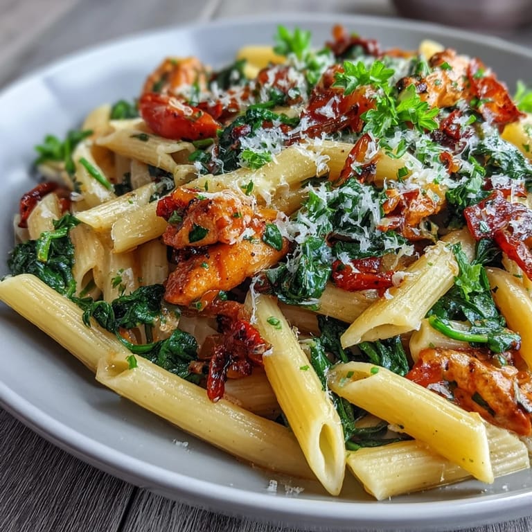 Comforting vegetarian One-Pot Budget-Friendly Pasta with al dente penne, zucchini, and bell peppers.
