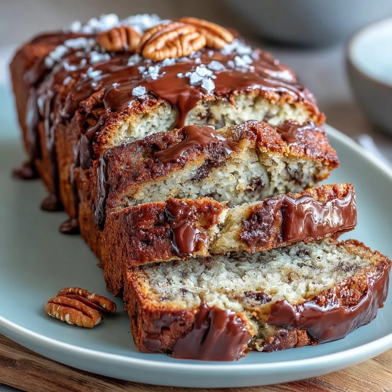 Sliced protein banana bread with gooey dark chocolate chips, ideal for a nutritious, refined sugar-free morning treat or afternoon pick-me-up.