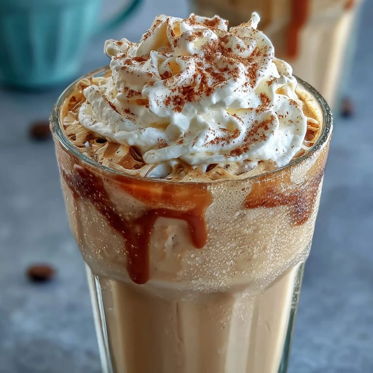 Smooth vanilla bean frappuccino protein shake with a hint of maple syrup, perfect for a post-workout boost.