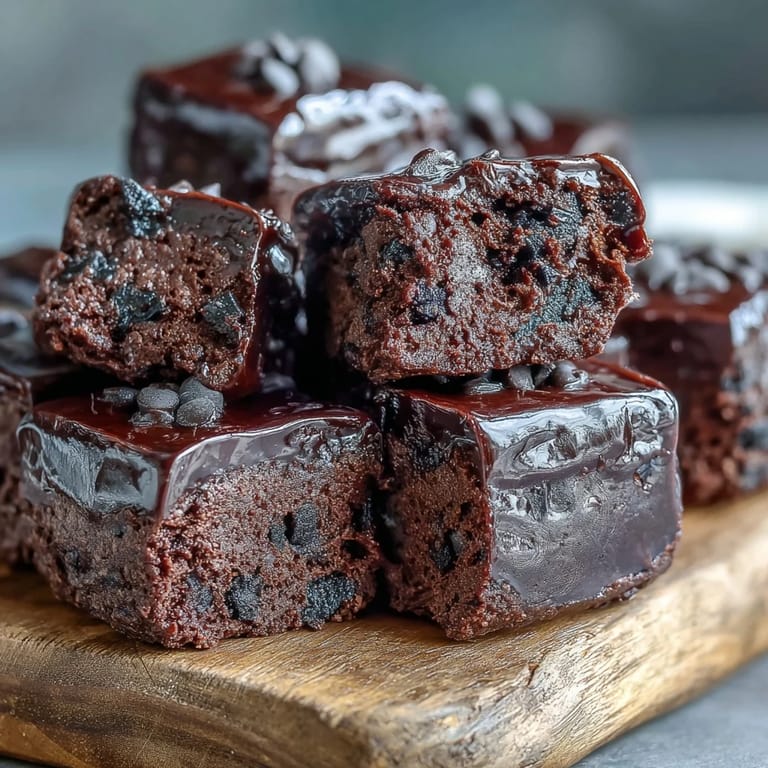 Fudgy Fiber-Maxxing Bean Brownie Bites, bursting with chocolate, ready for your table.
