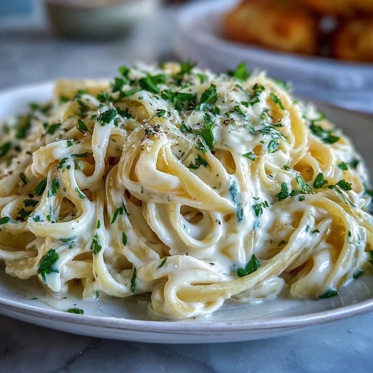 Velvety smooth Creamy Alfredo Pasta Express, perfect for a quick, indulgent dinner.