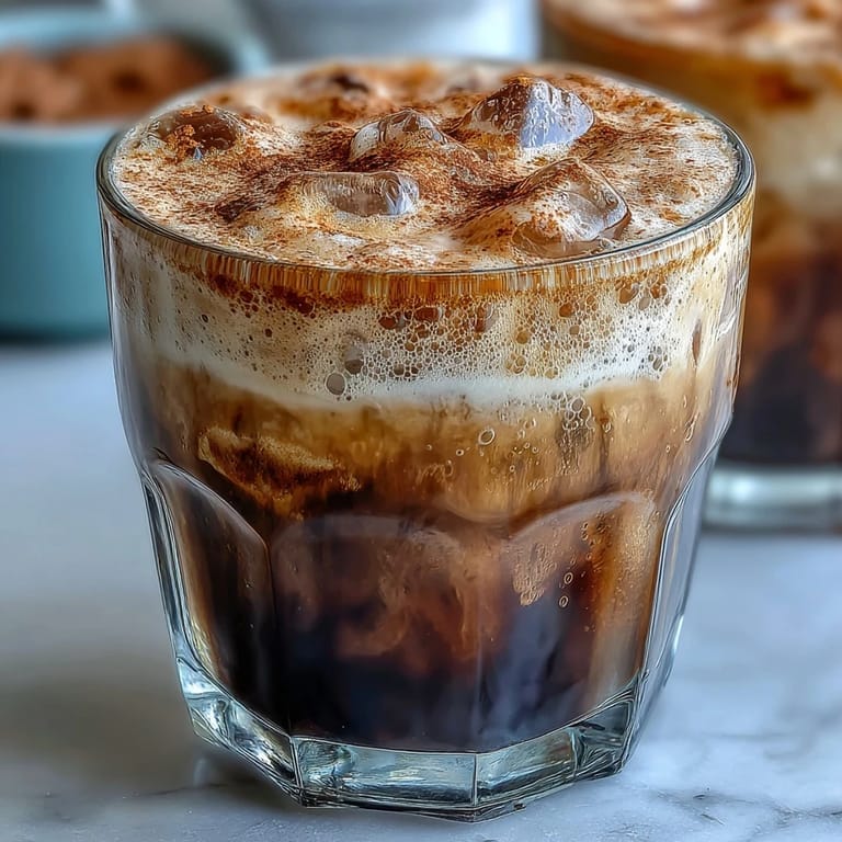 Icy Horchata Espresso Cloud, artfully brewed with cinnamon sweetness and creamy foam.