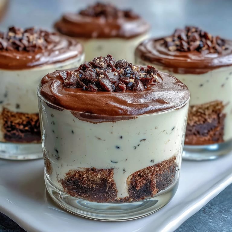 Gourmet Black Sesame Tiramisu Cups dessert: a visually stunning fusion of Italian classic and Asian flavors.