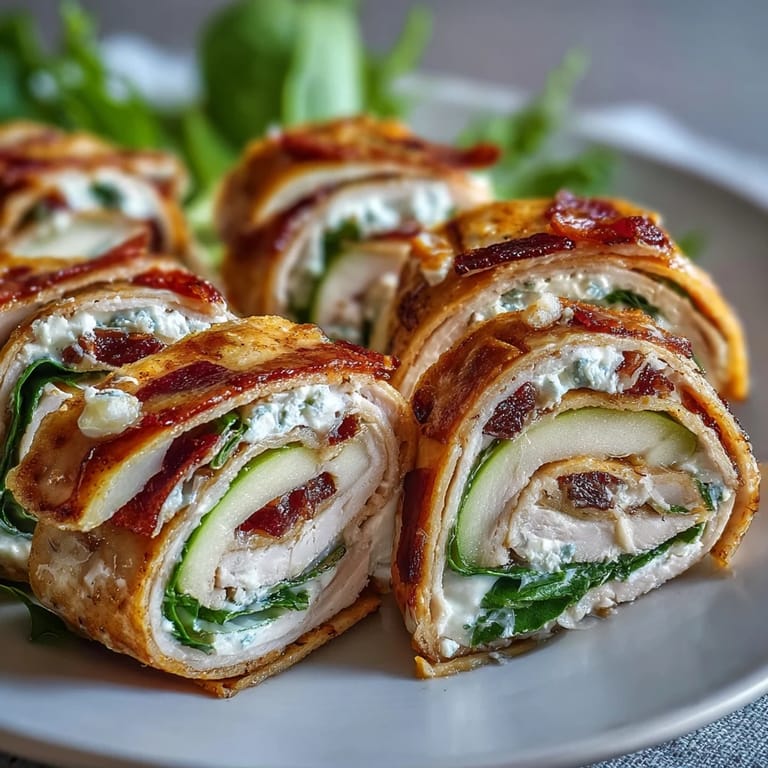 Quick no-cook Apple Cheddar Turkey Pinwheels appetizer, perfect for any gathering.