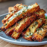 Golden Crispy Parmesan Zucchini Fries, baked perfectly for a delightful appetizer.