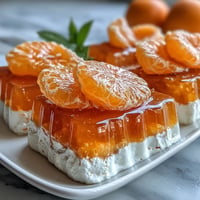 Mandarin Orange Creamsicle Jello Salad with creamy swirls and bright fruit pieces.